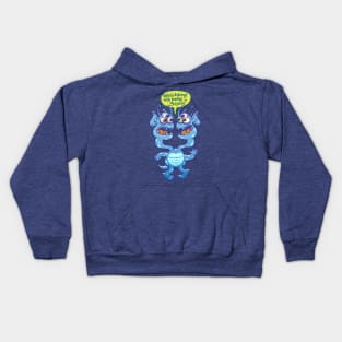 Worried two-headed alien asking what is wrong with having three eyes Kids Hoodie